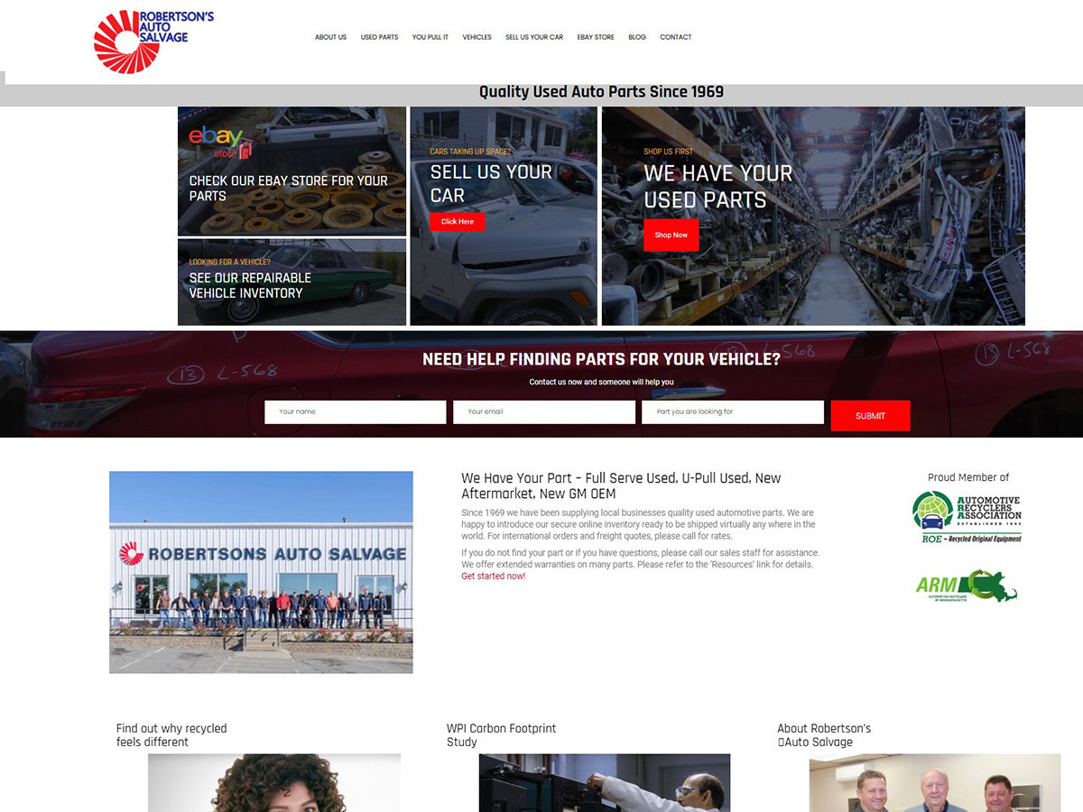 The New And Improved Robertson’s Salvage Website
